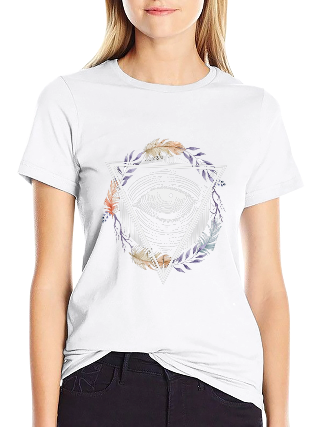 Eye in Triangle Graphic T-Shirt