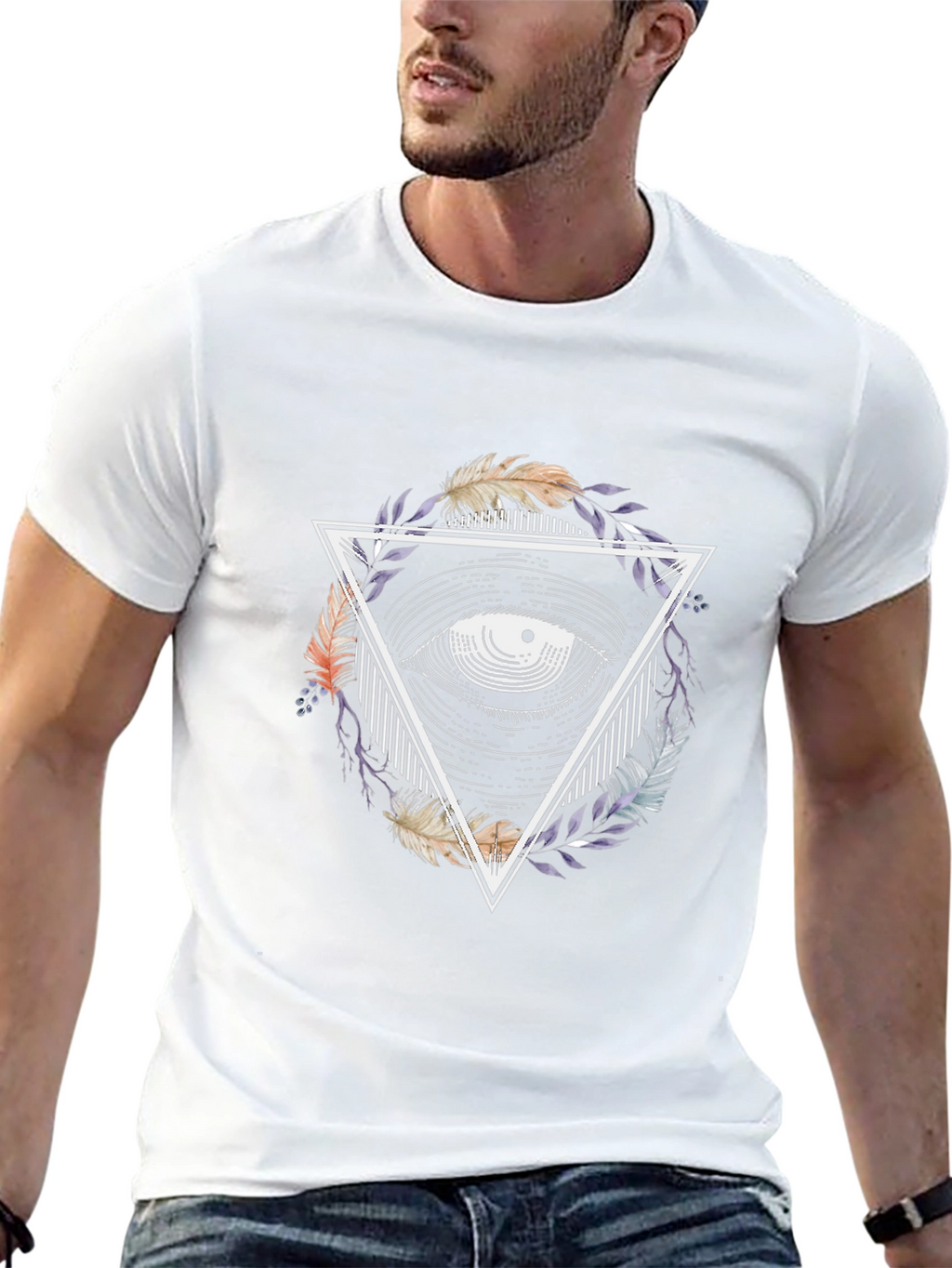 Eye in Triangle Graphic T-Shirt