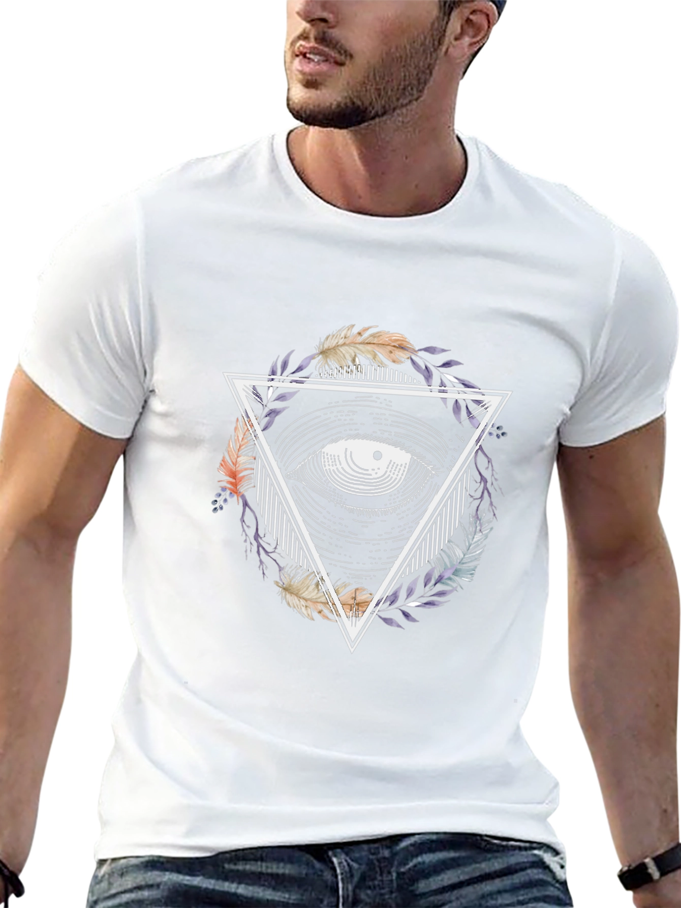 Eye in Triangle Graphic T-Shirt