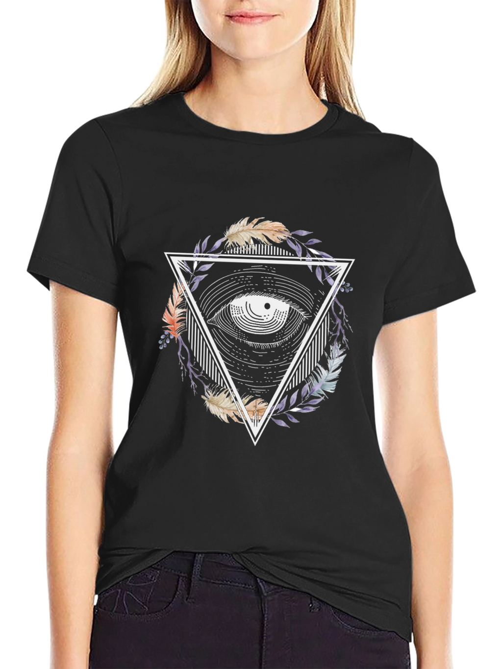 Eye in Triangle Graphic T-Shirt