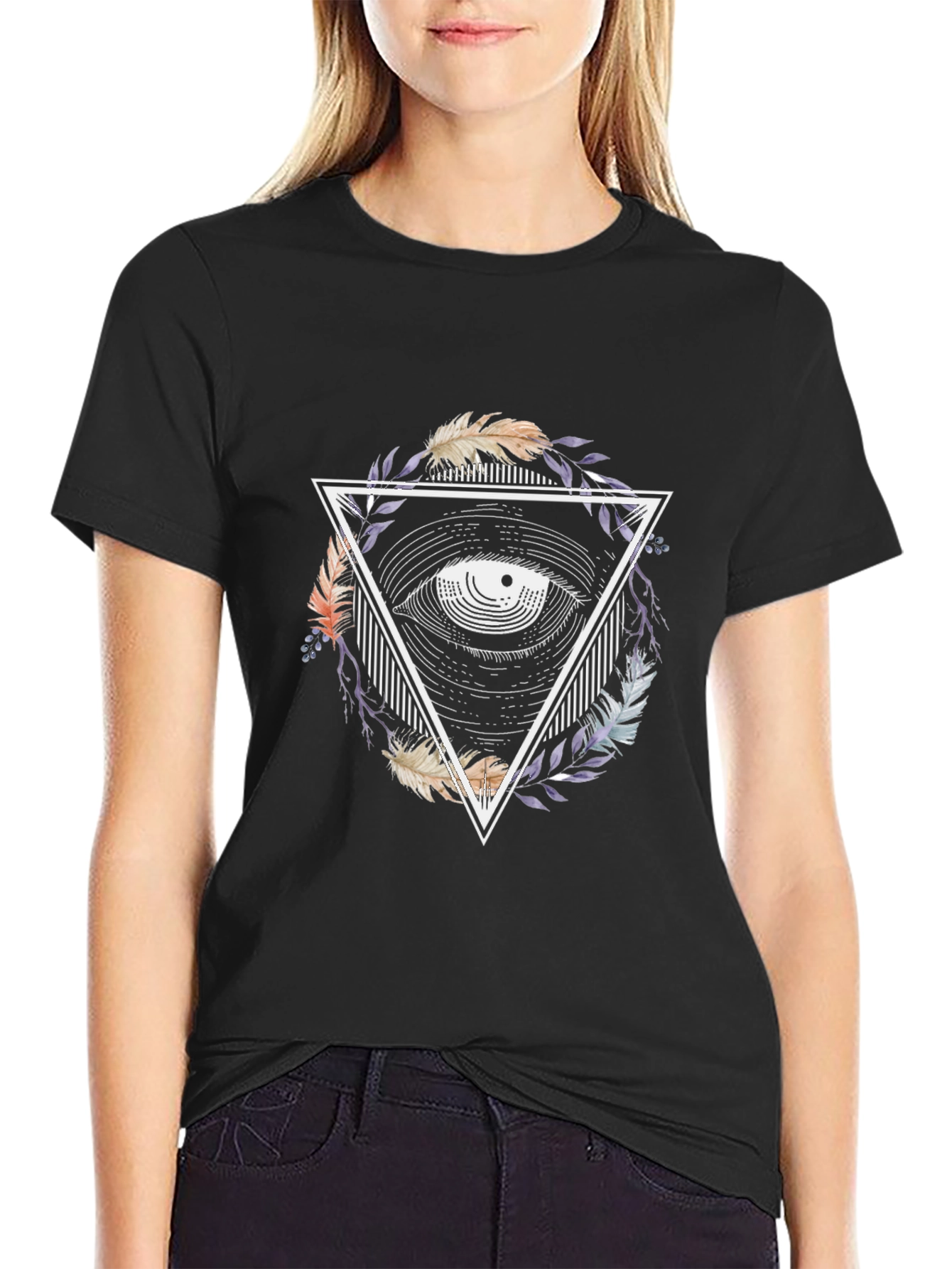 Eye in Triangle Graphic T-Shirt
