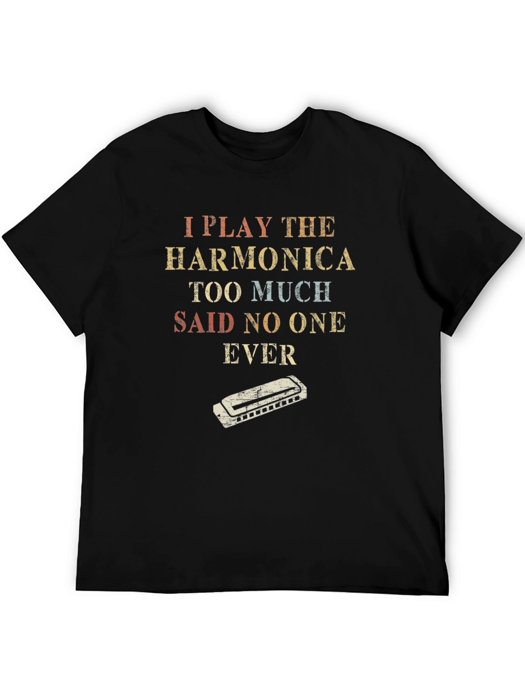 Harmonica Player T-Shirt - Funny Music Tee