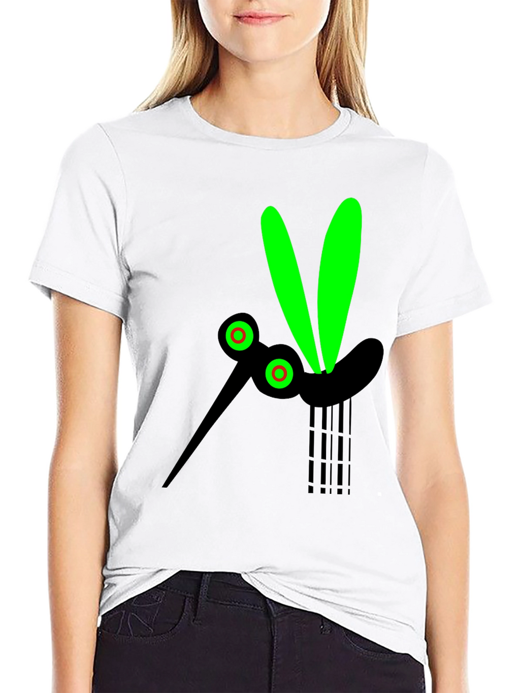 Black T-Shirt with Mosquito Graphic