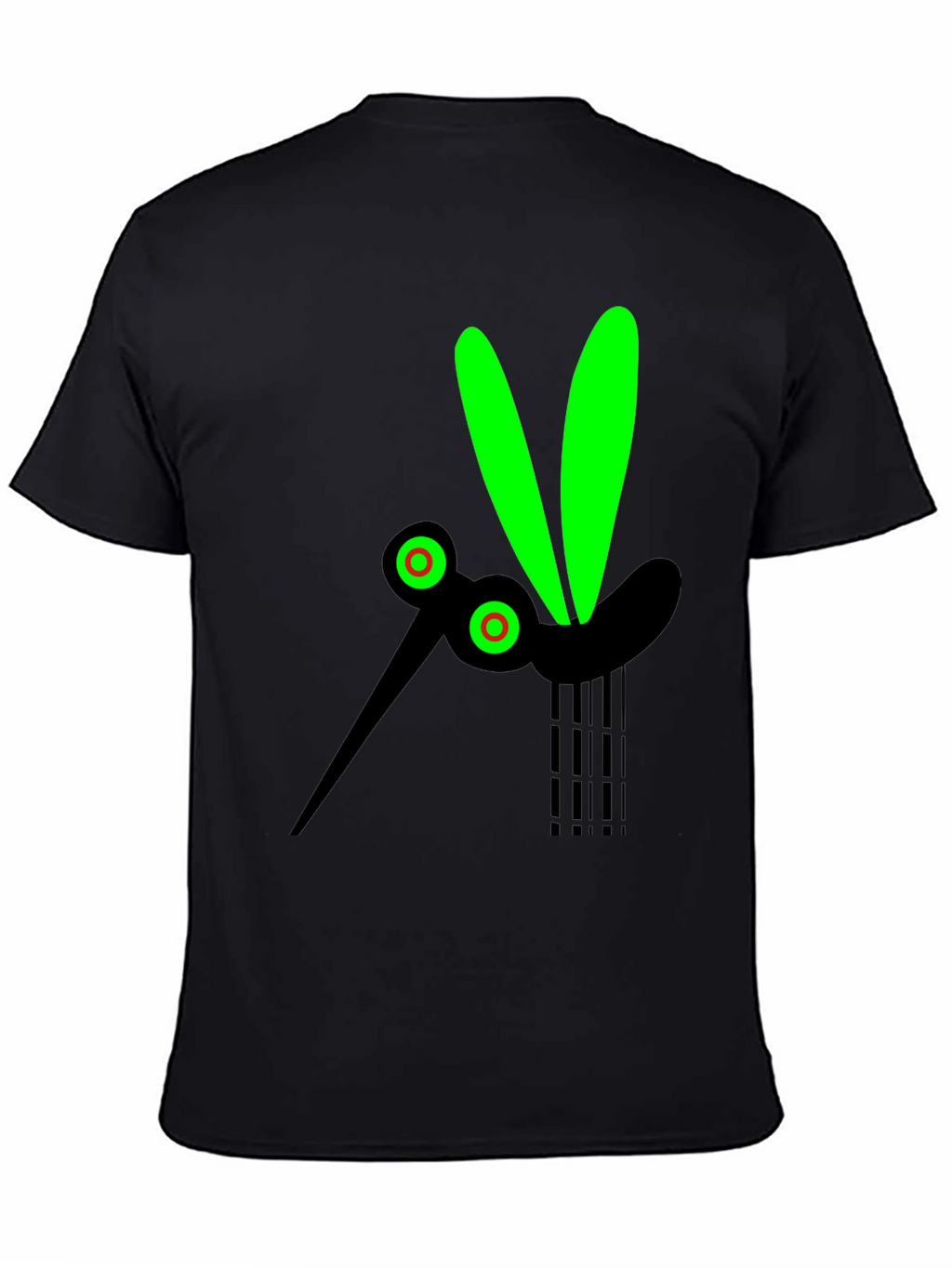 Black T-Shirt with Mosquito Graphic