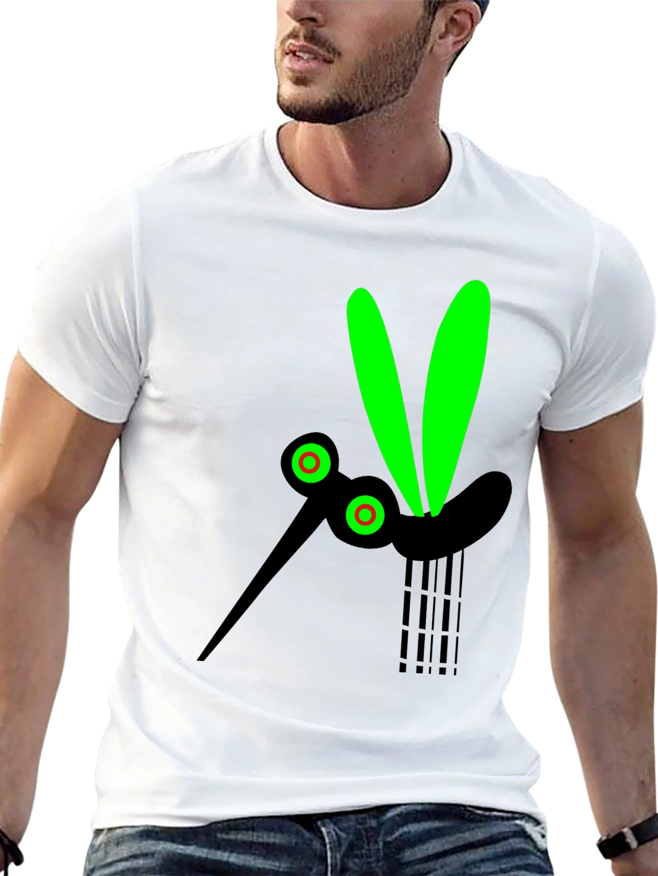 Black T-Shirt with Mosquito Graphic