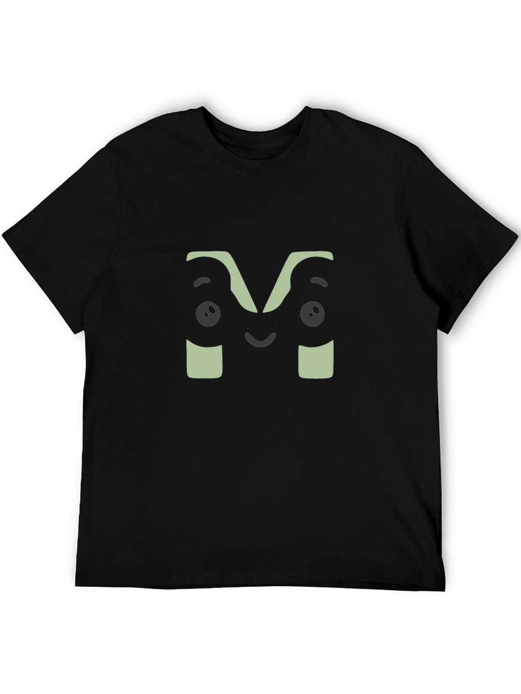 Fun M Face Graphic Black T-Shirt