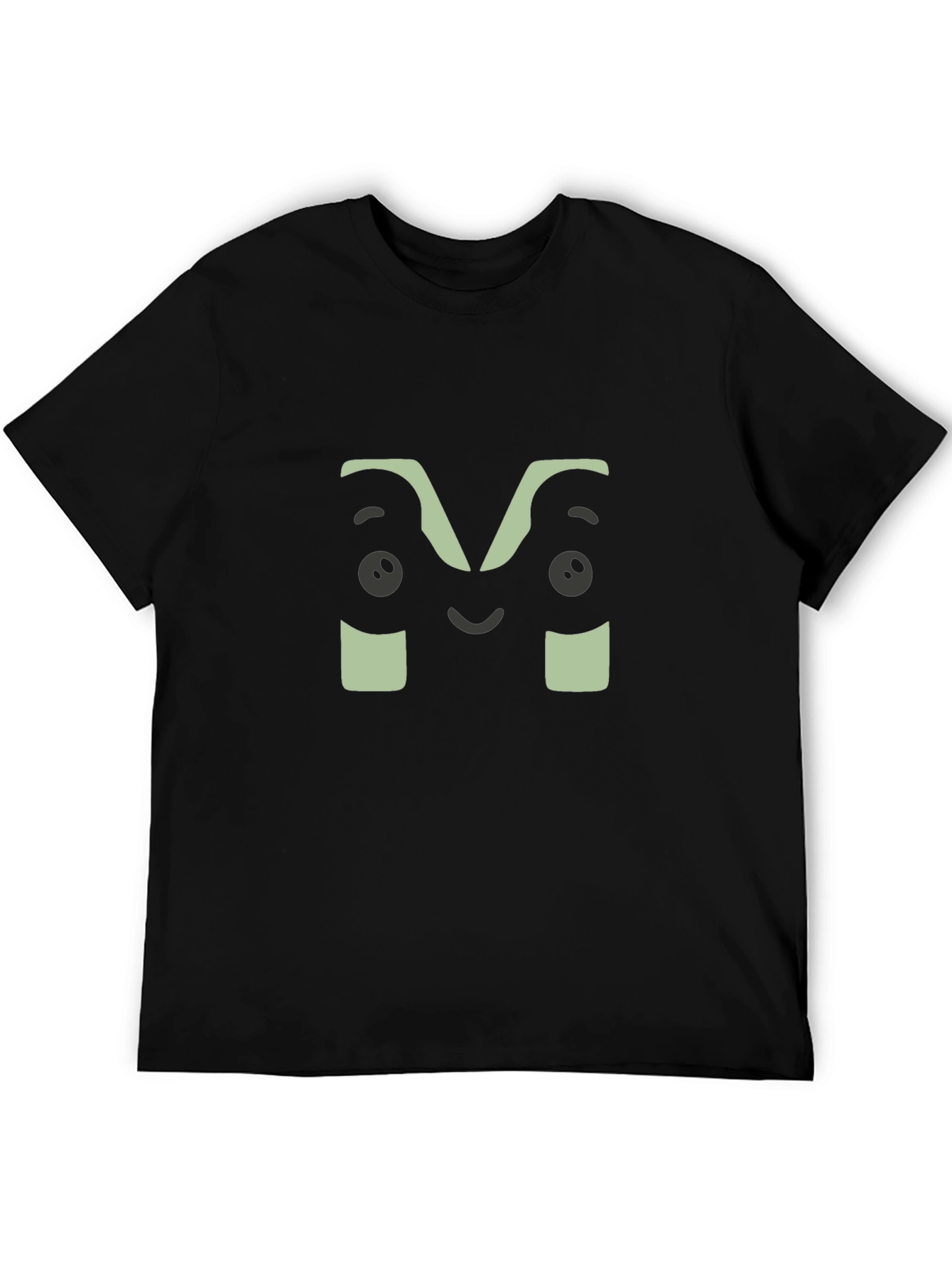 Fun M Face Graphic Black T-Shirt