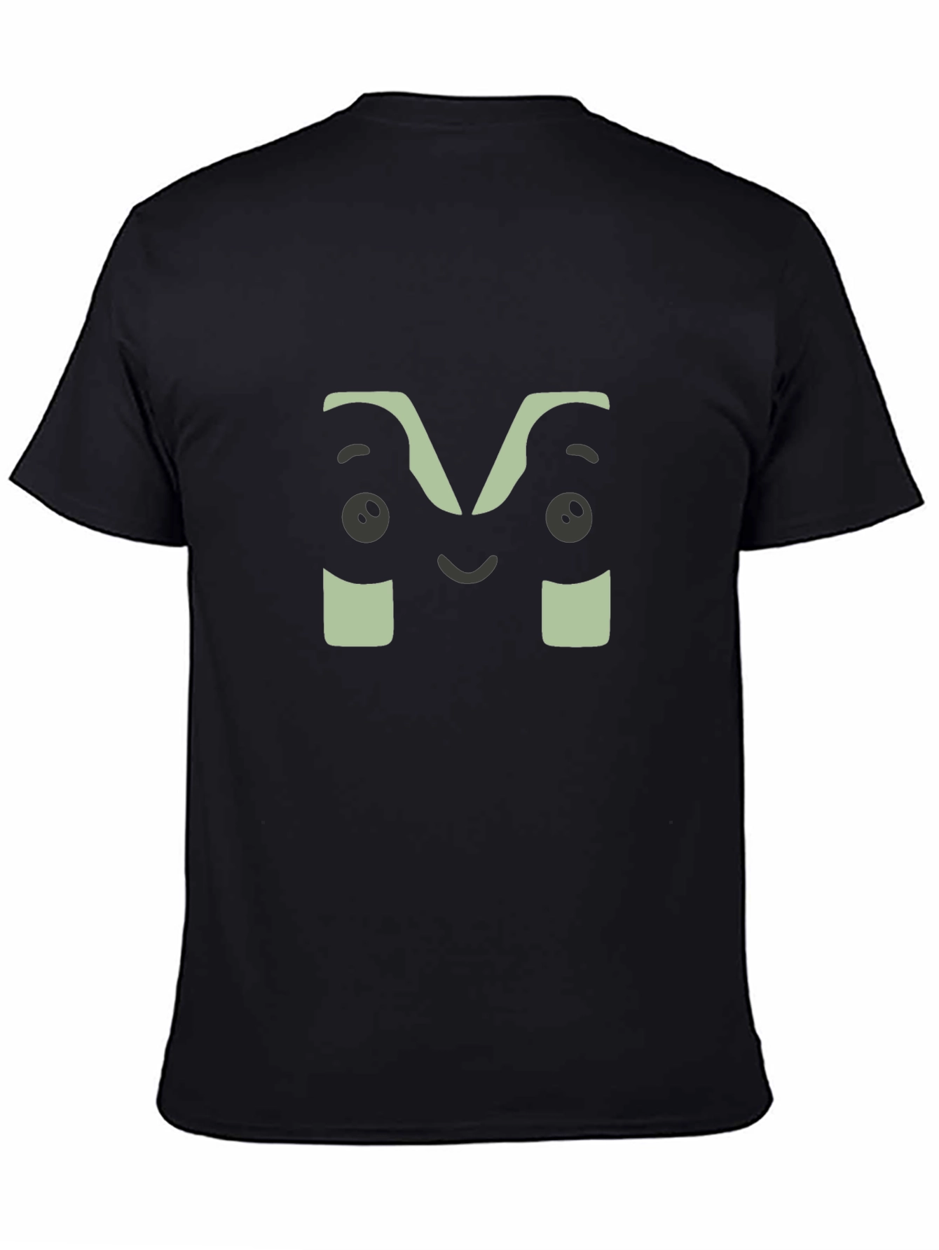 Fun M Face Graphic Black T-Shirt