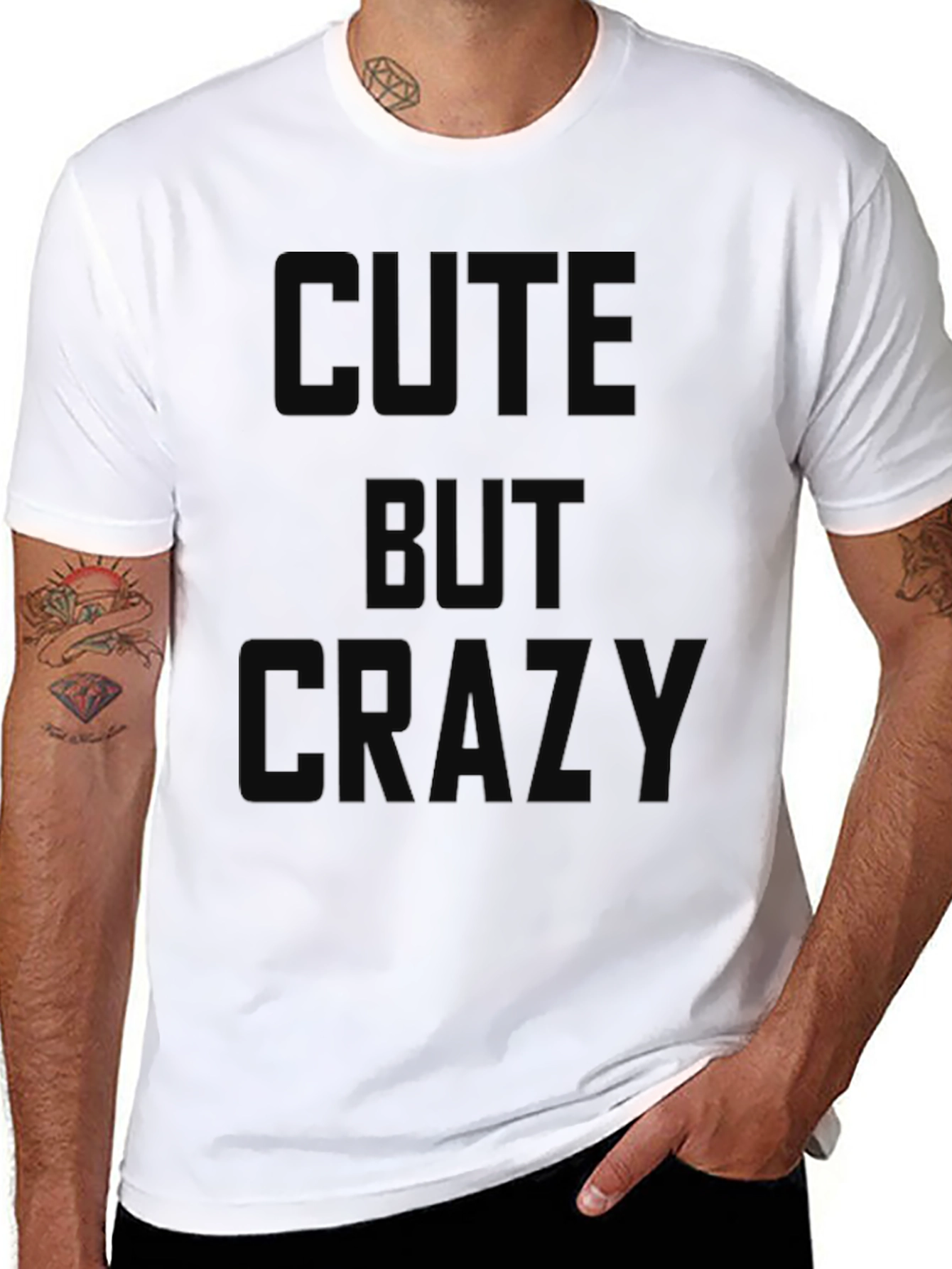 Cute But Crazy Black Graphic Tee