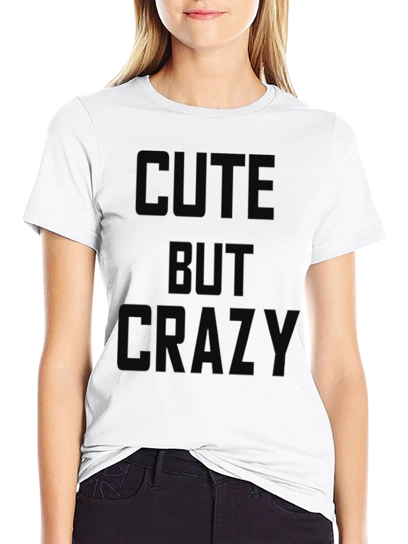 Cute But Crazy Black Graphic Tee