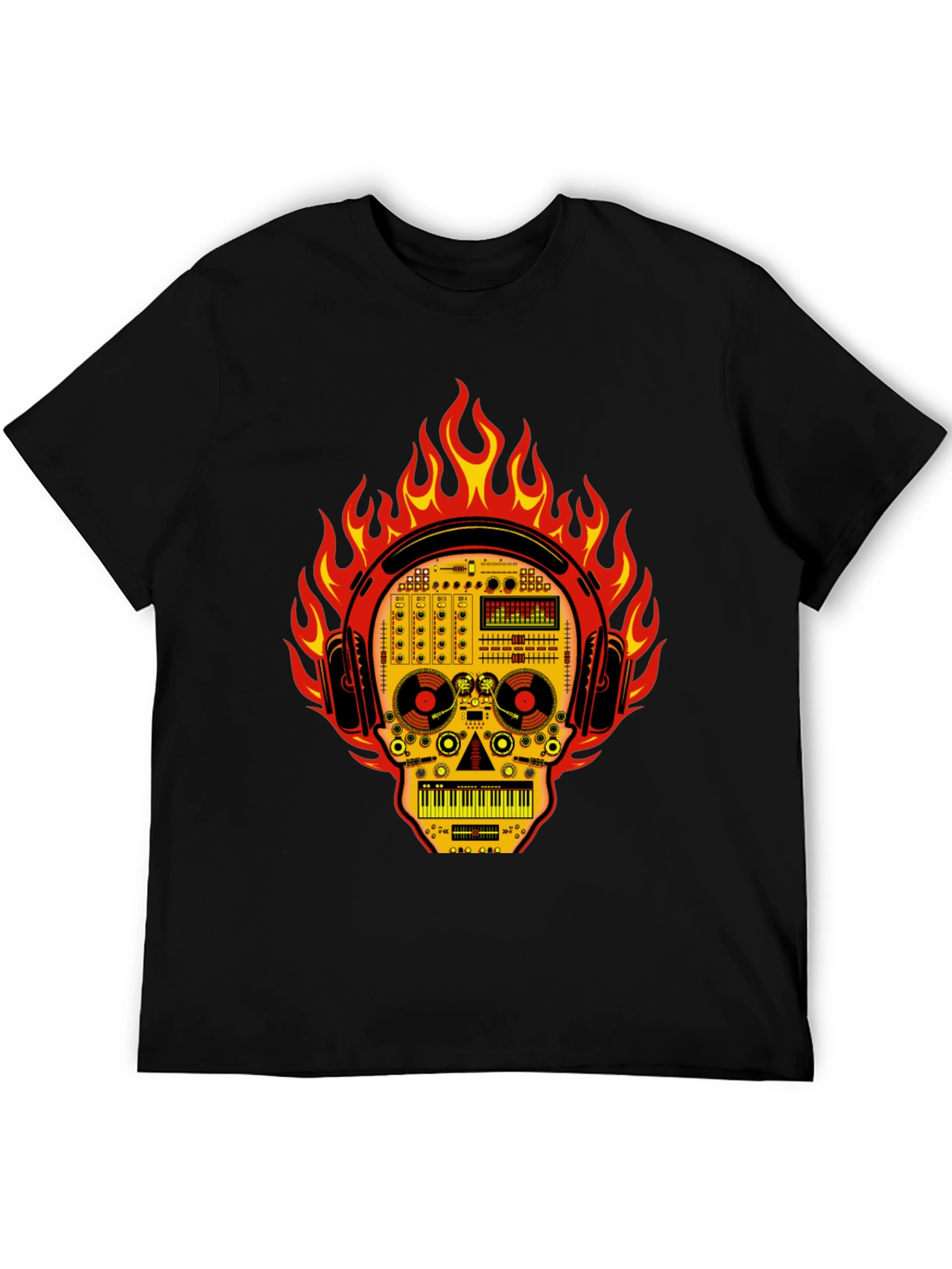 DJ Skull T-Shirt - Fire and Music