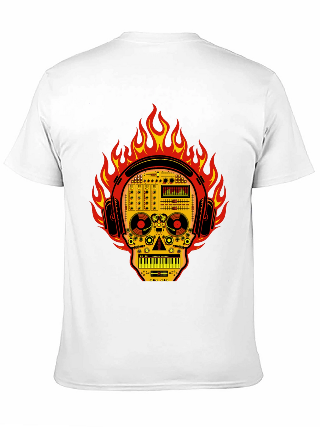 DJ Skull T-Shirt - Fire and Music