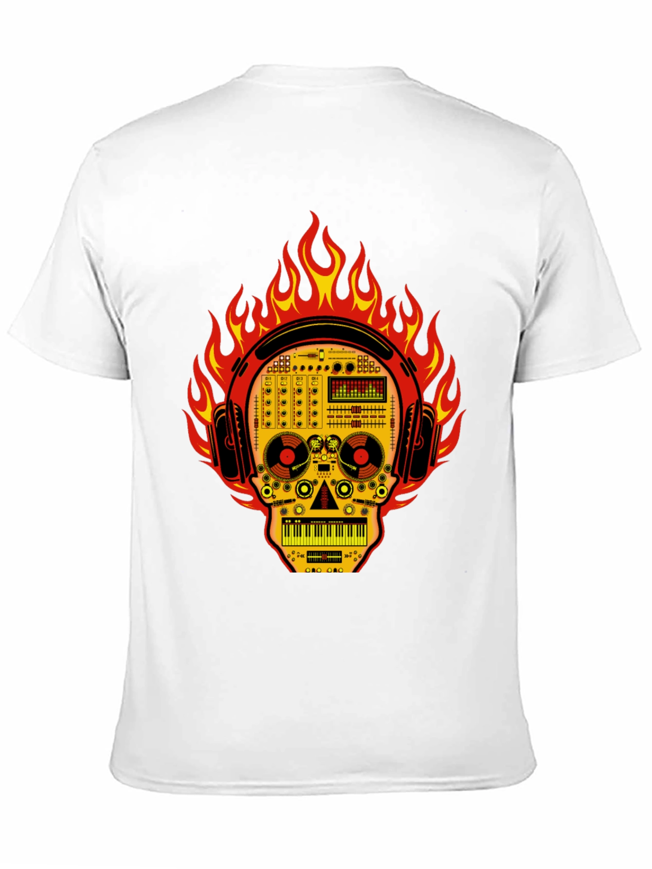 DJ Skull T-Shirt - Fire and Music