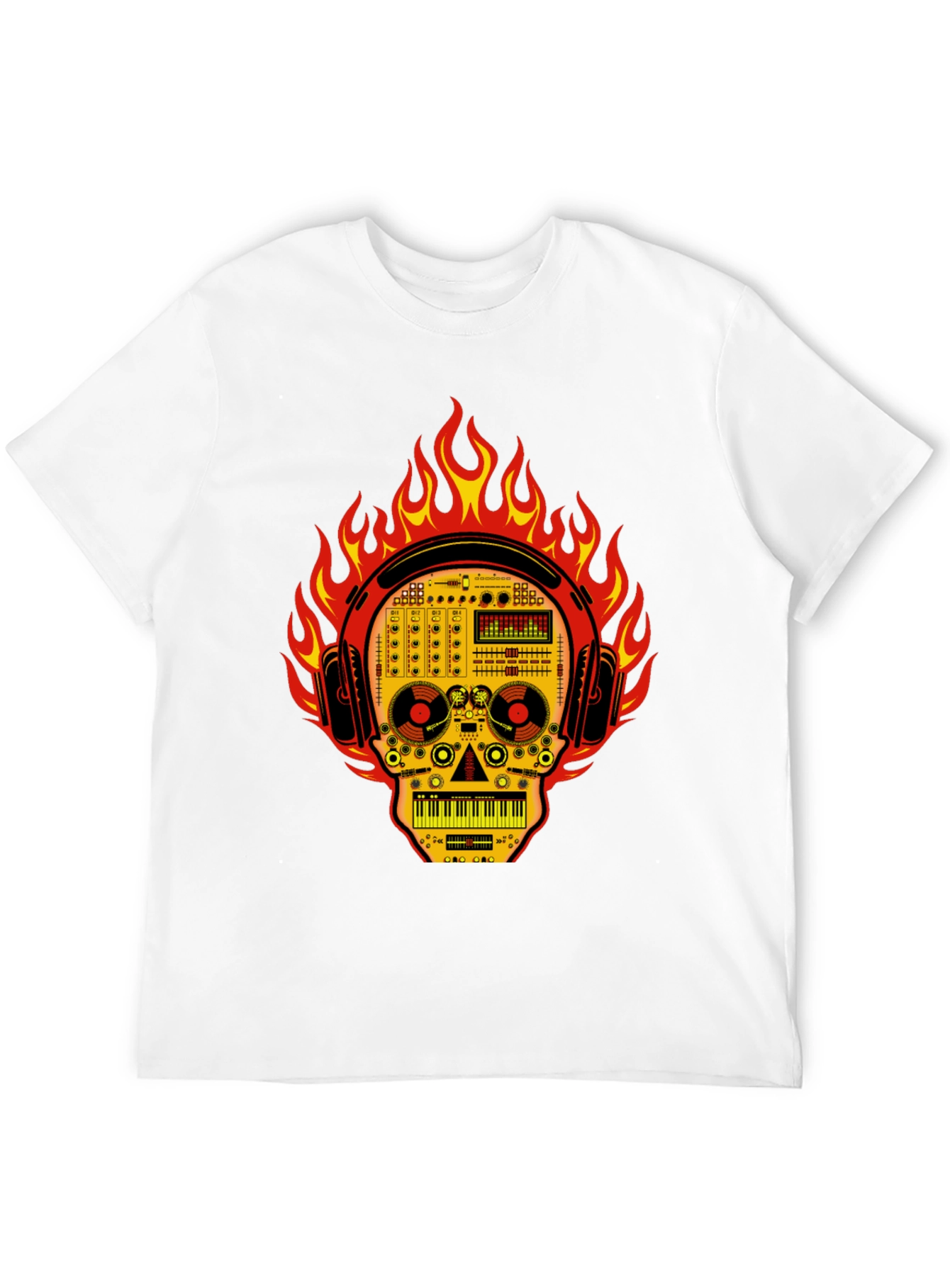 DJ Skull T-Shirt - Fire and Music