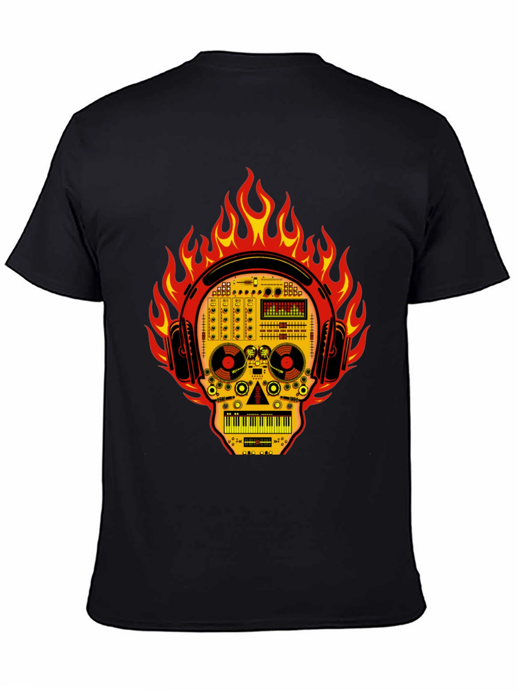 DJ Skull T-Shirt - Fire and Music
