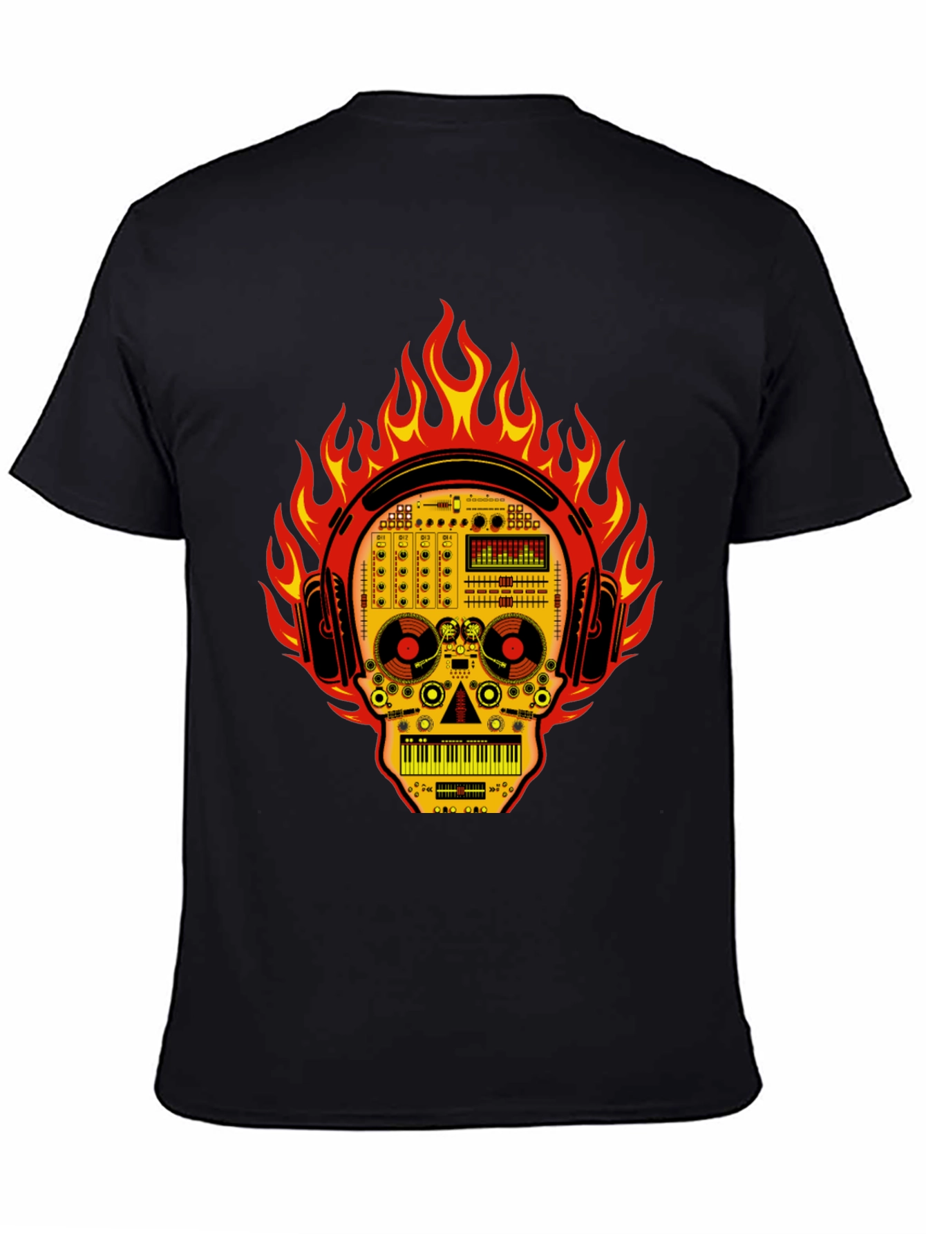DJ Skull T-Shirt - Fire and Music