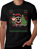 Festive Santa & Elf Christmas T-Shirt