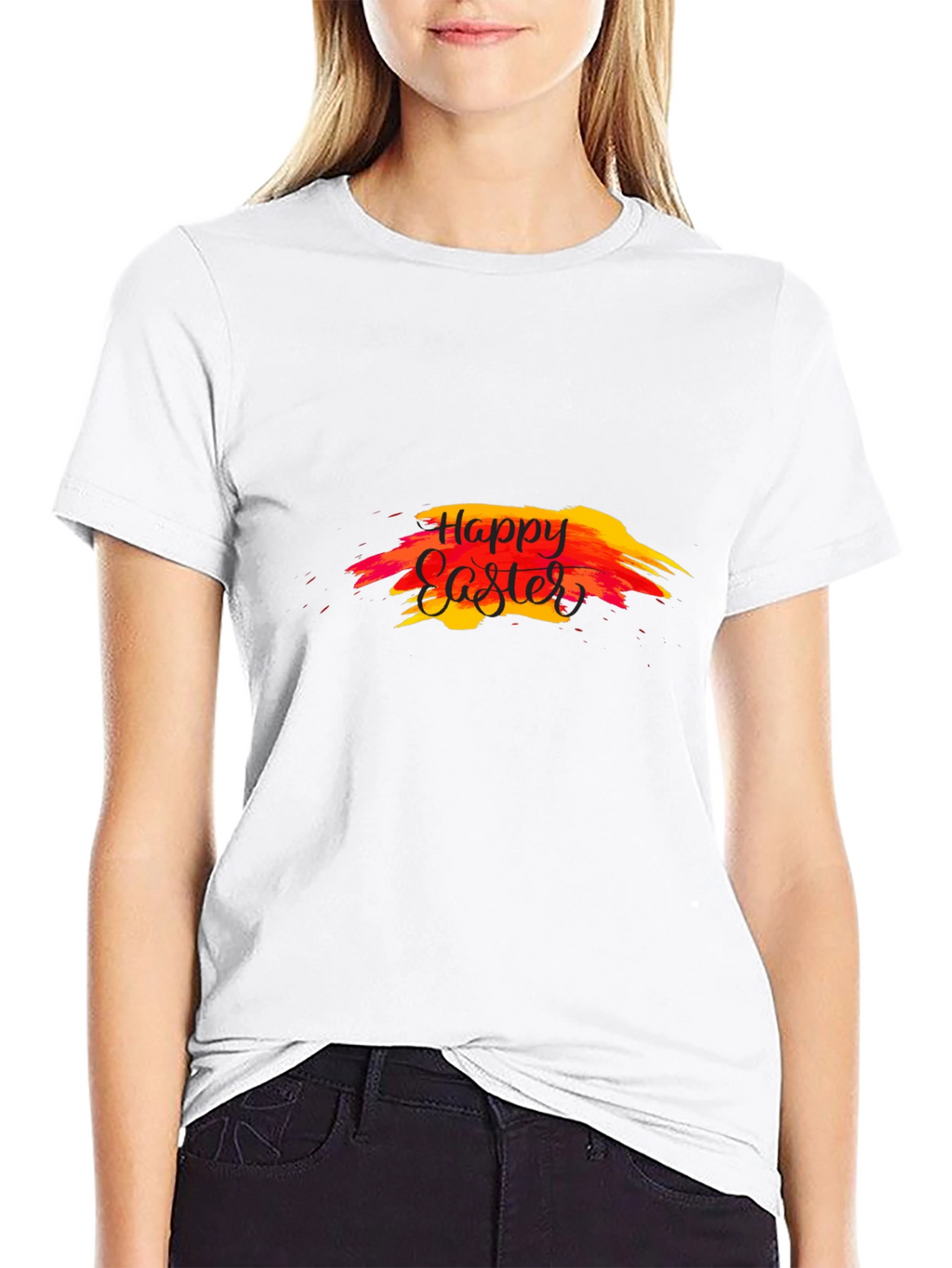 Happy Easter Graphic Print T-Shirt