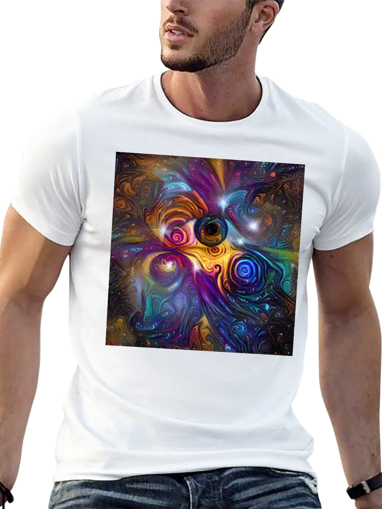 Abstract Universe Graphic T-Shirt