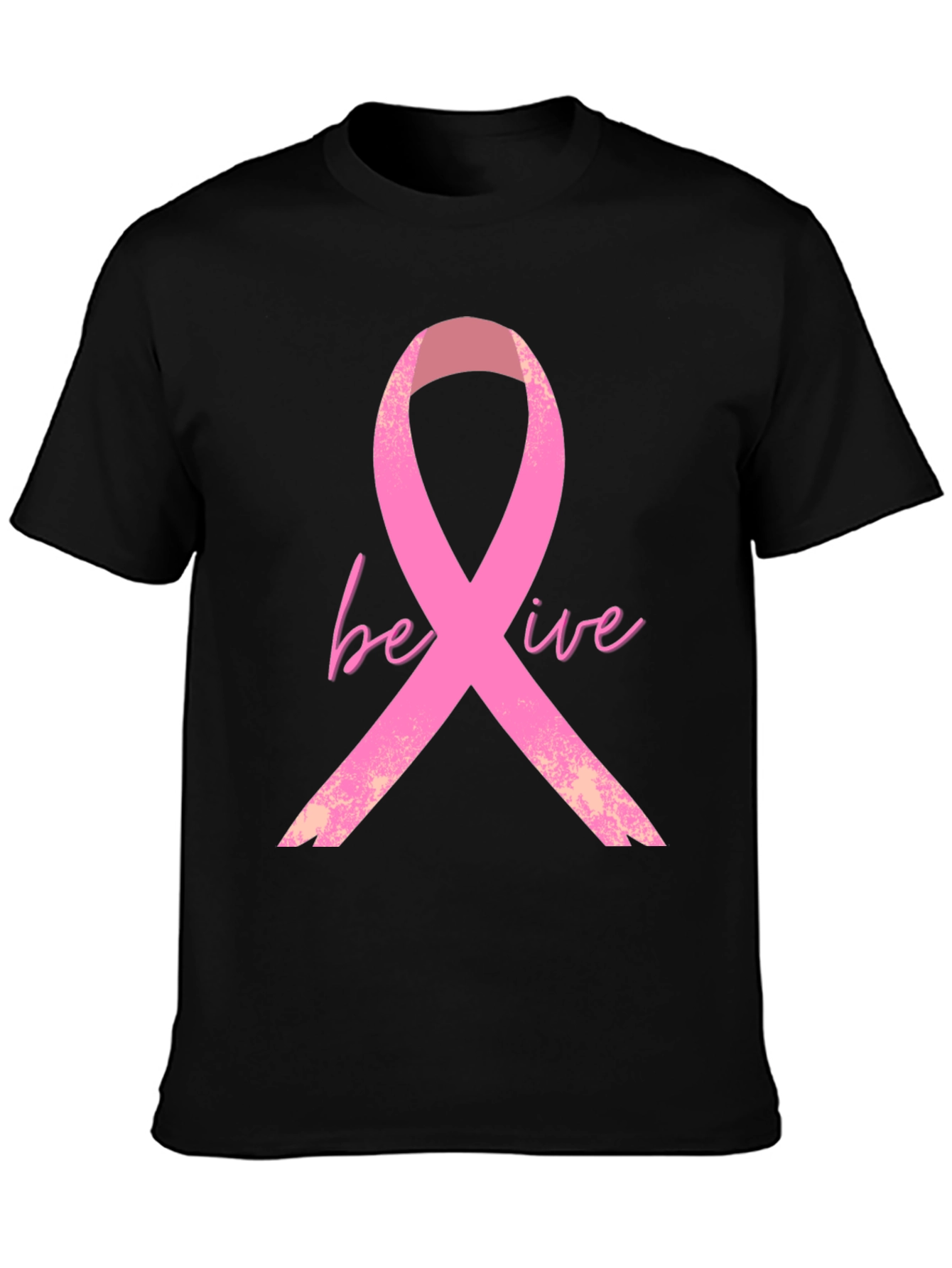 Believe Ribbon Tee - Breast Cancer Awareness Shirt