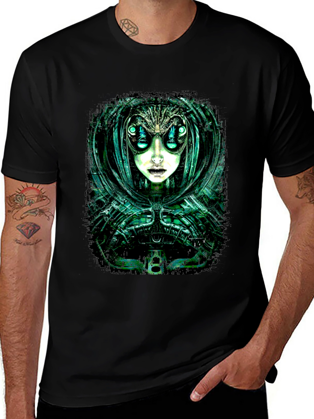 Cyberpunk Alien Graphic Tee