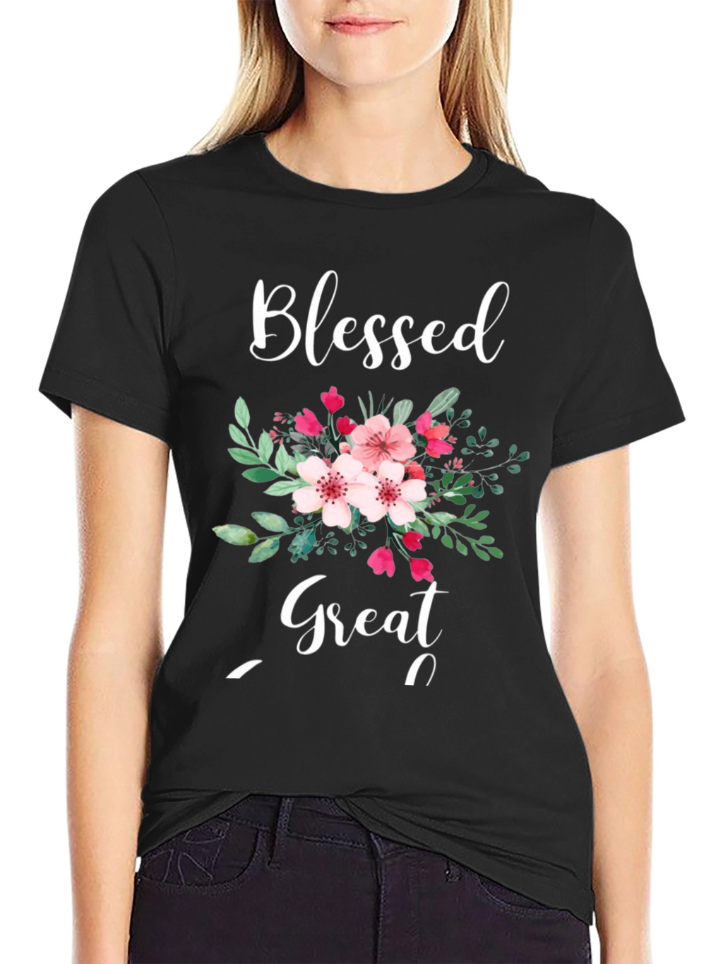 Blessed and Great Floral T-Shirt