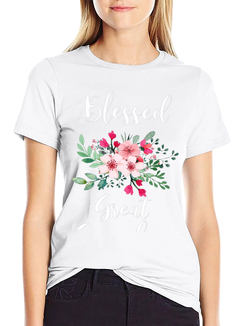 Blessed and Great Floral T-Shirt