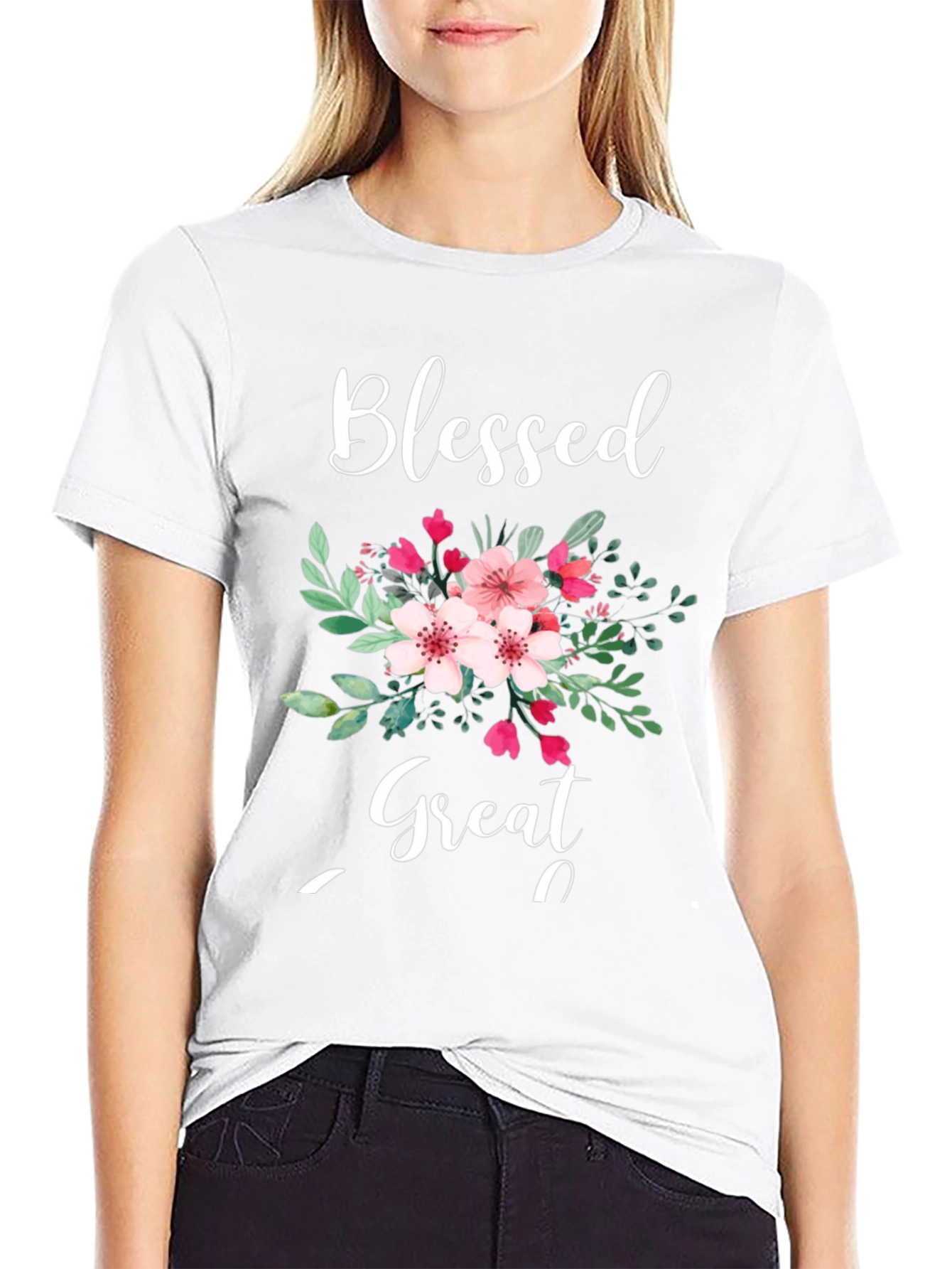 Blessed and Great Floral T-Shirt