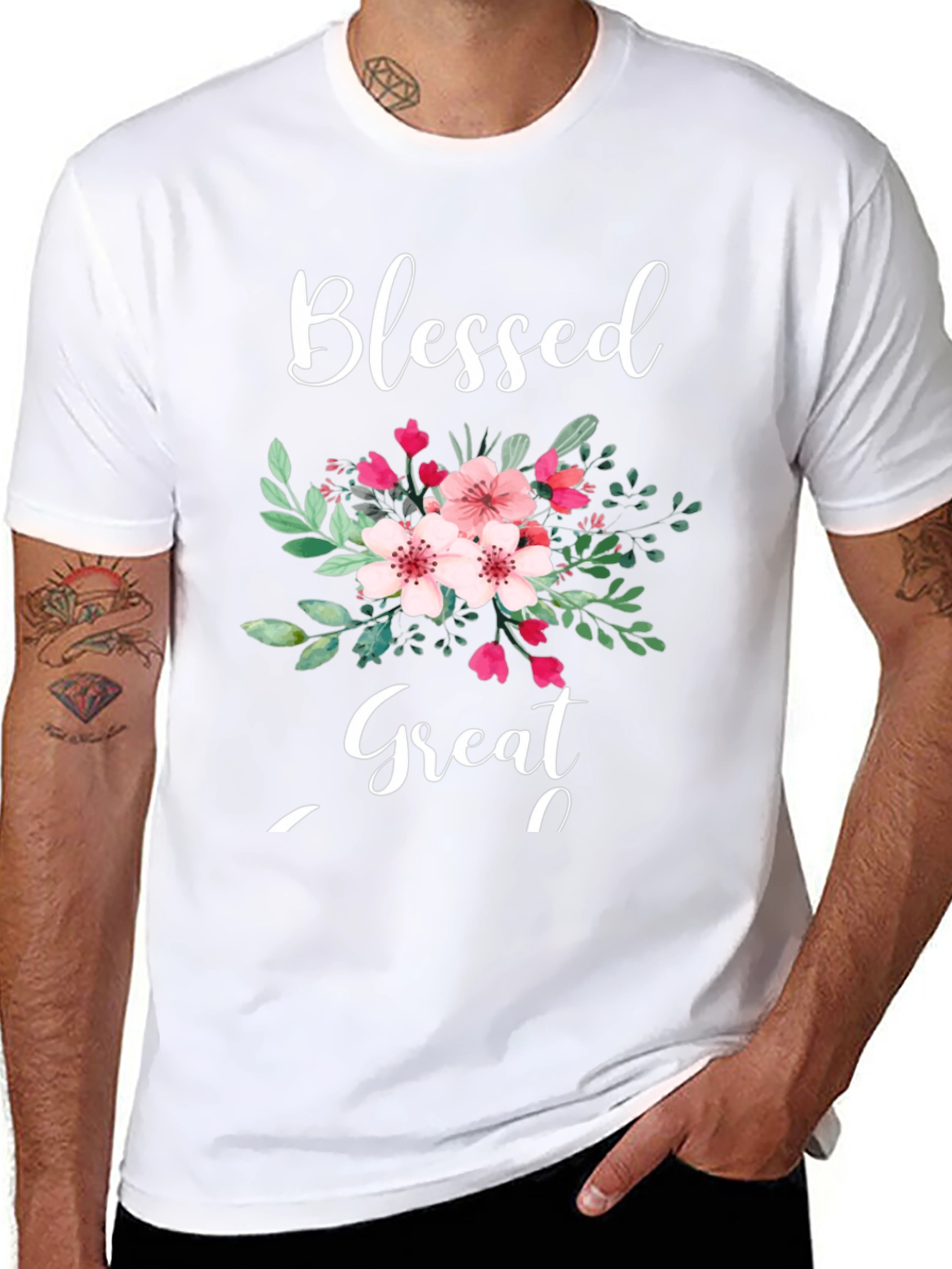 Blessed and Great Floral T-Shirt
