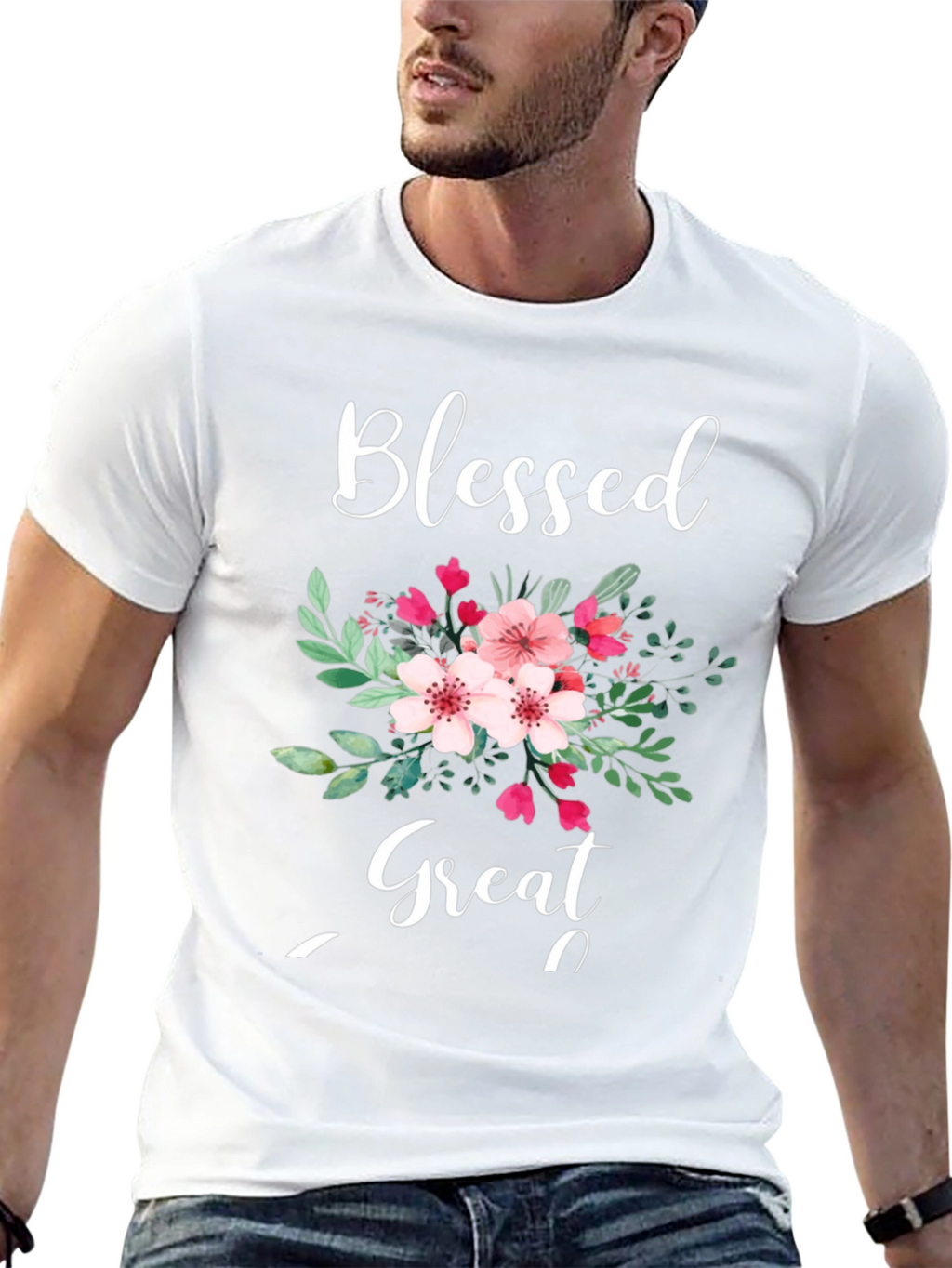 Blessed and Great Floral T-Shirt