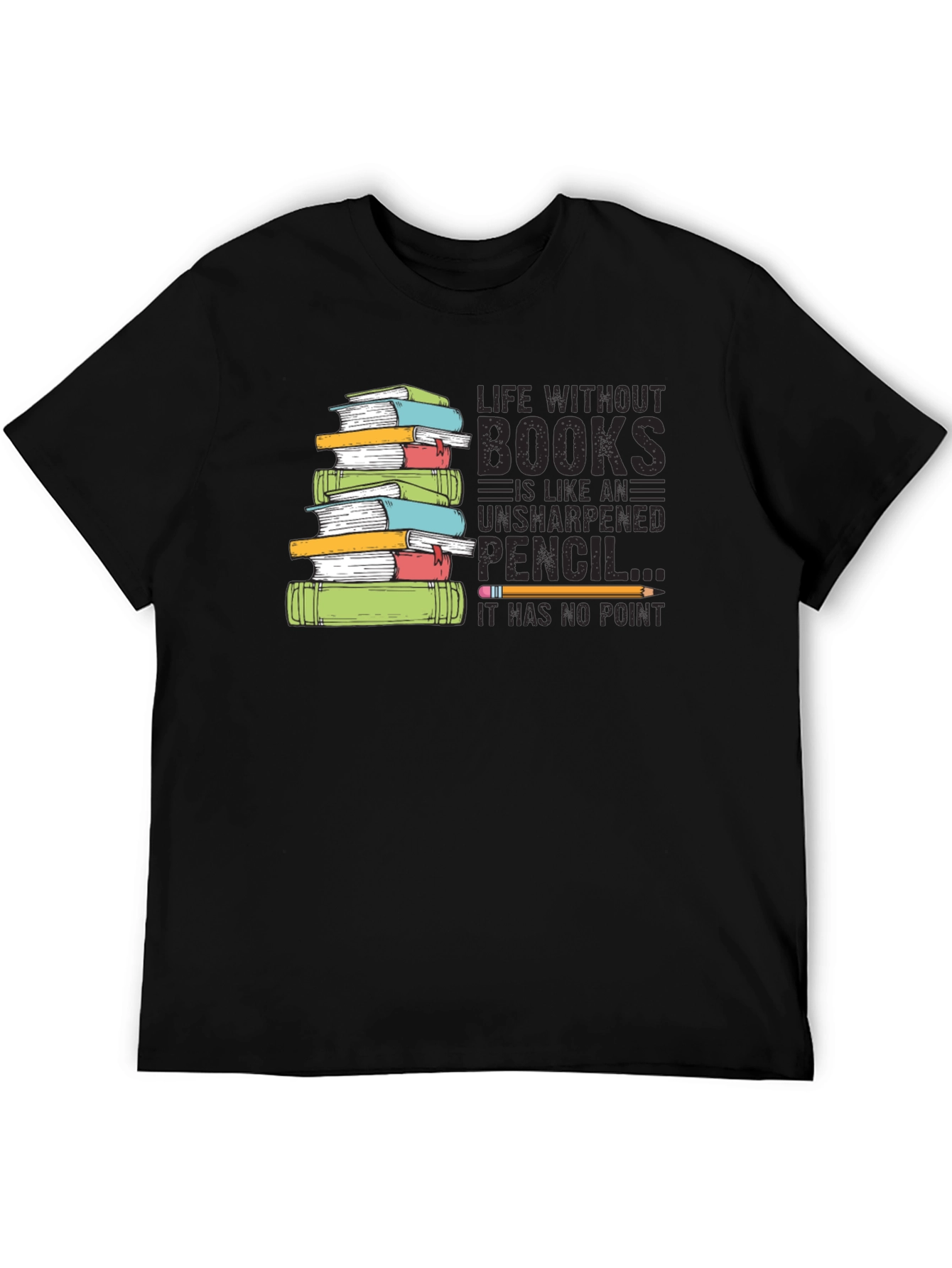 Book Lover Graphic T-Shirt - Life Without Books