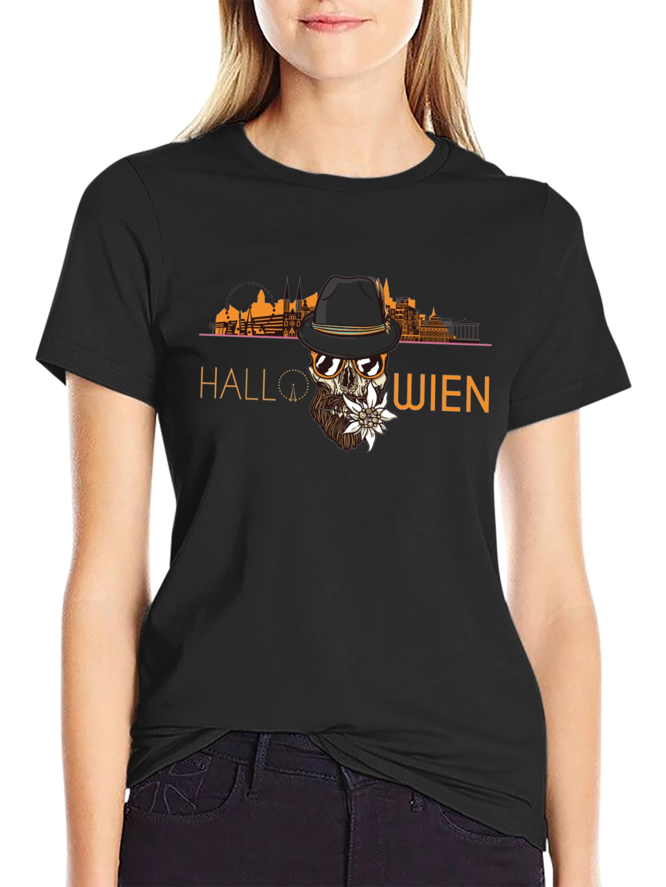 Halloween Wien Skull T-Shirt - Unique Austrian Design