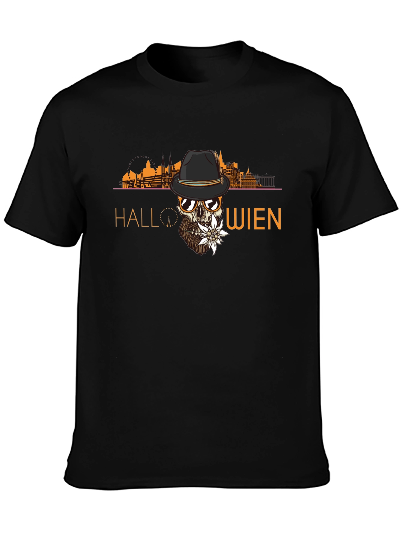 Halloween Wien Skull T-Shirt - Unique Austrian Design