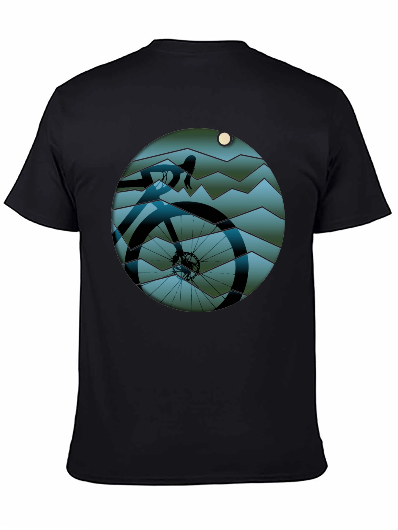 Cycle Scene Graphic Tee - Black