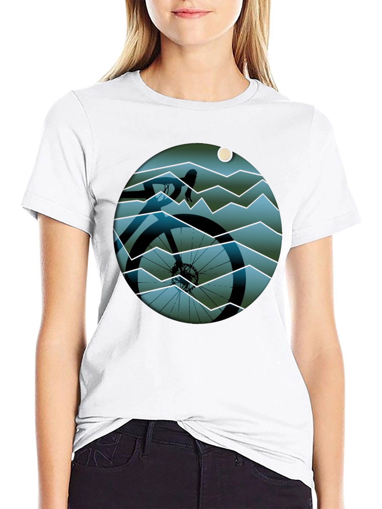 Cycle Scene Graphic Tee - Black