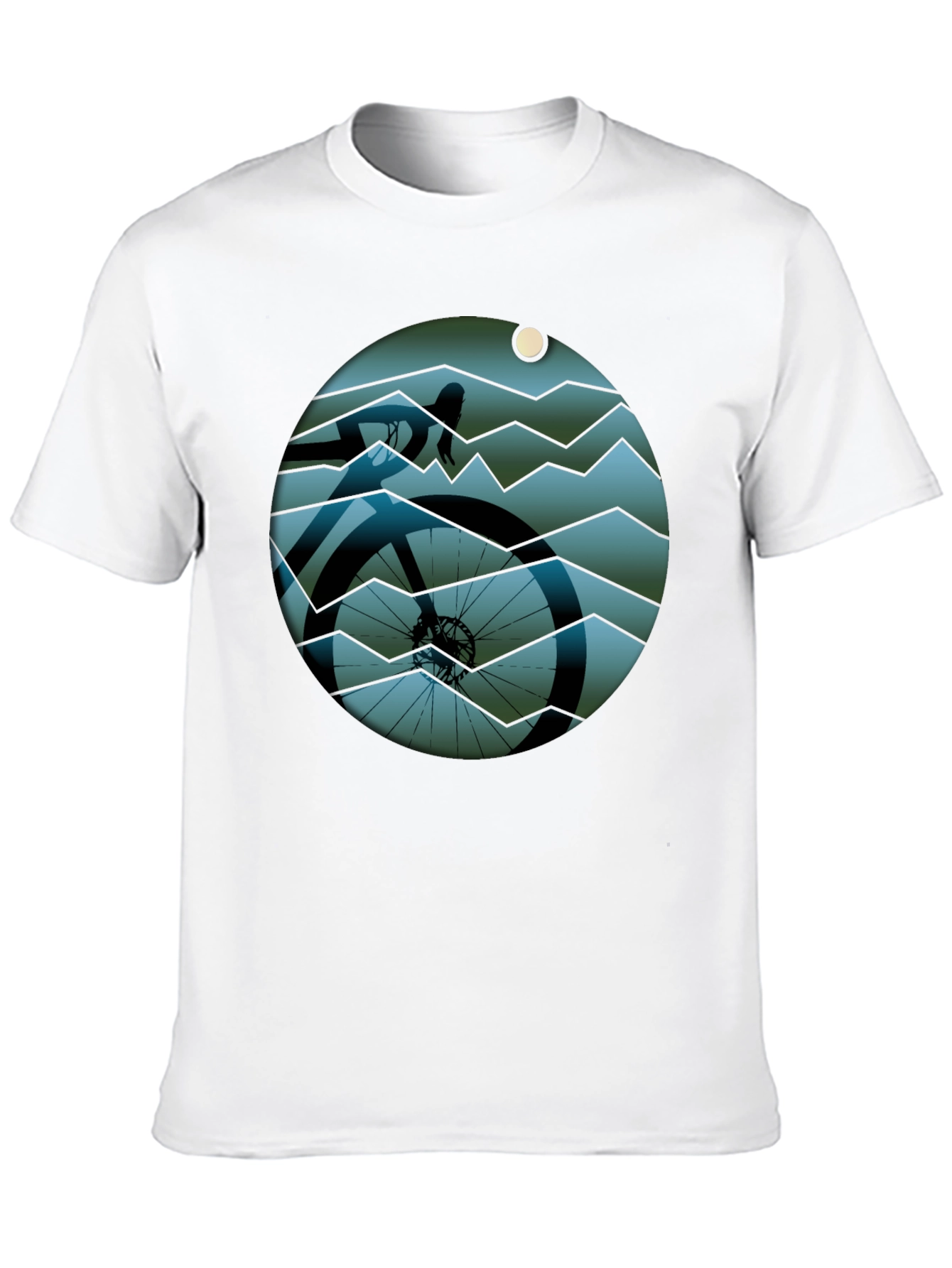 Cycle Scene Graphic Tee - Black