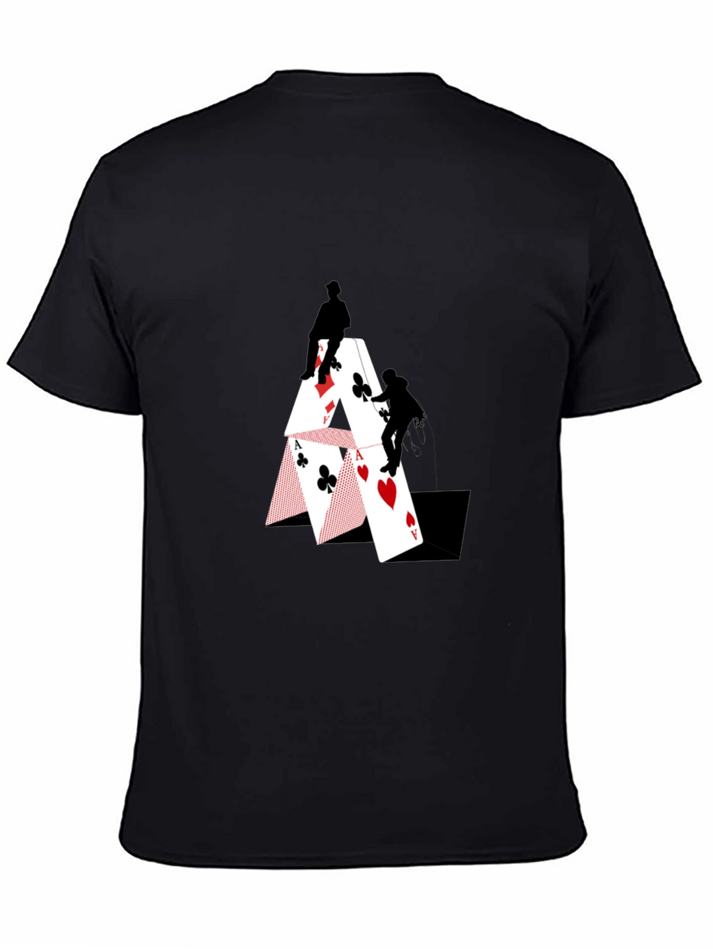 Climbing Card House Graphic T-Shirt