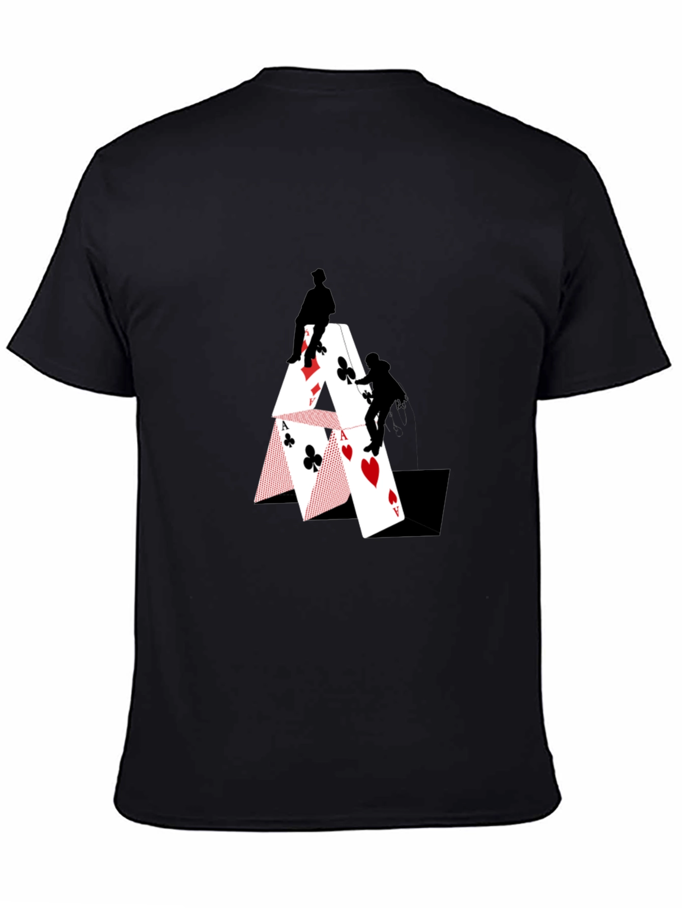 Climbing Card House Graphic T-Shirt