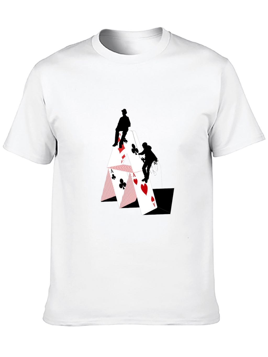 Climbing Card House Graphic T-Shirt