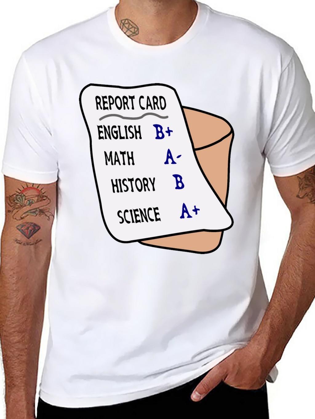 Funny Report Card Grades T-Shirt