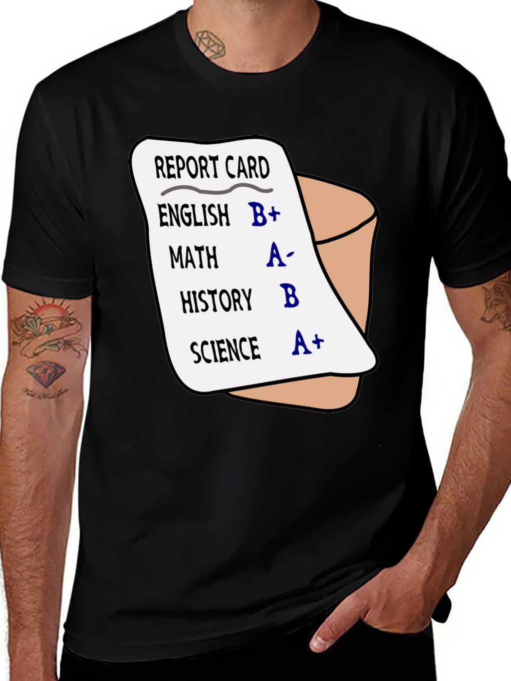 Funny Report Card Grades T-Shirt
