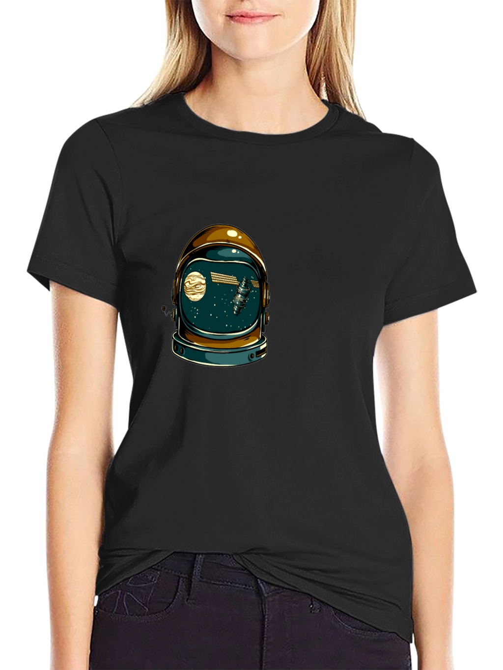 Astronaut Helmet Graphic T-Shirt