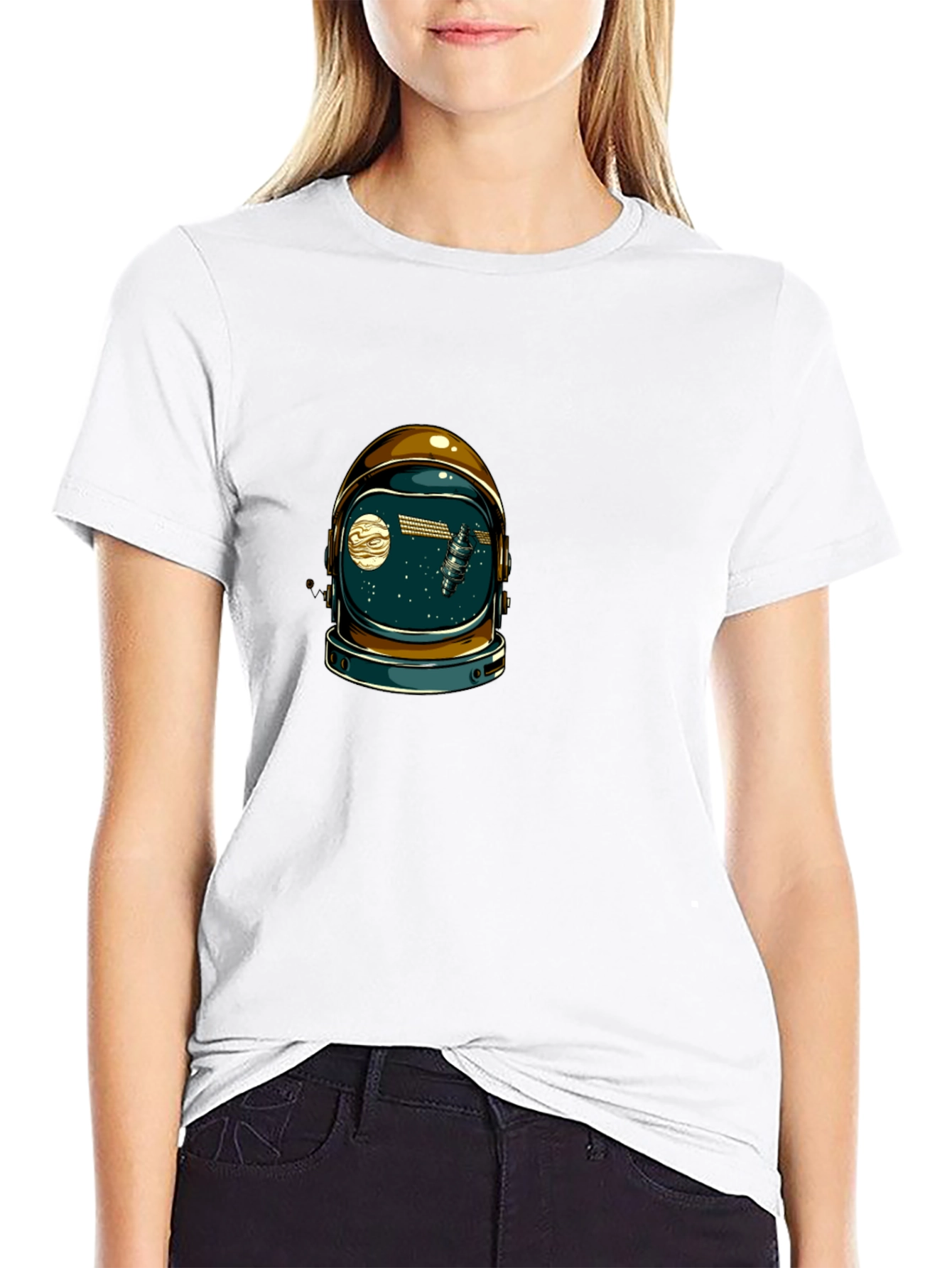 Astronaut Helmet Graphic T-Shirt