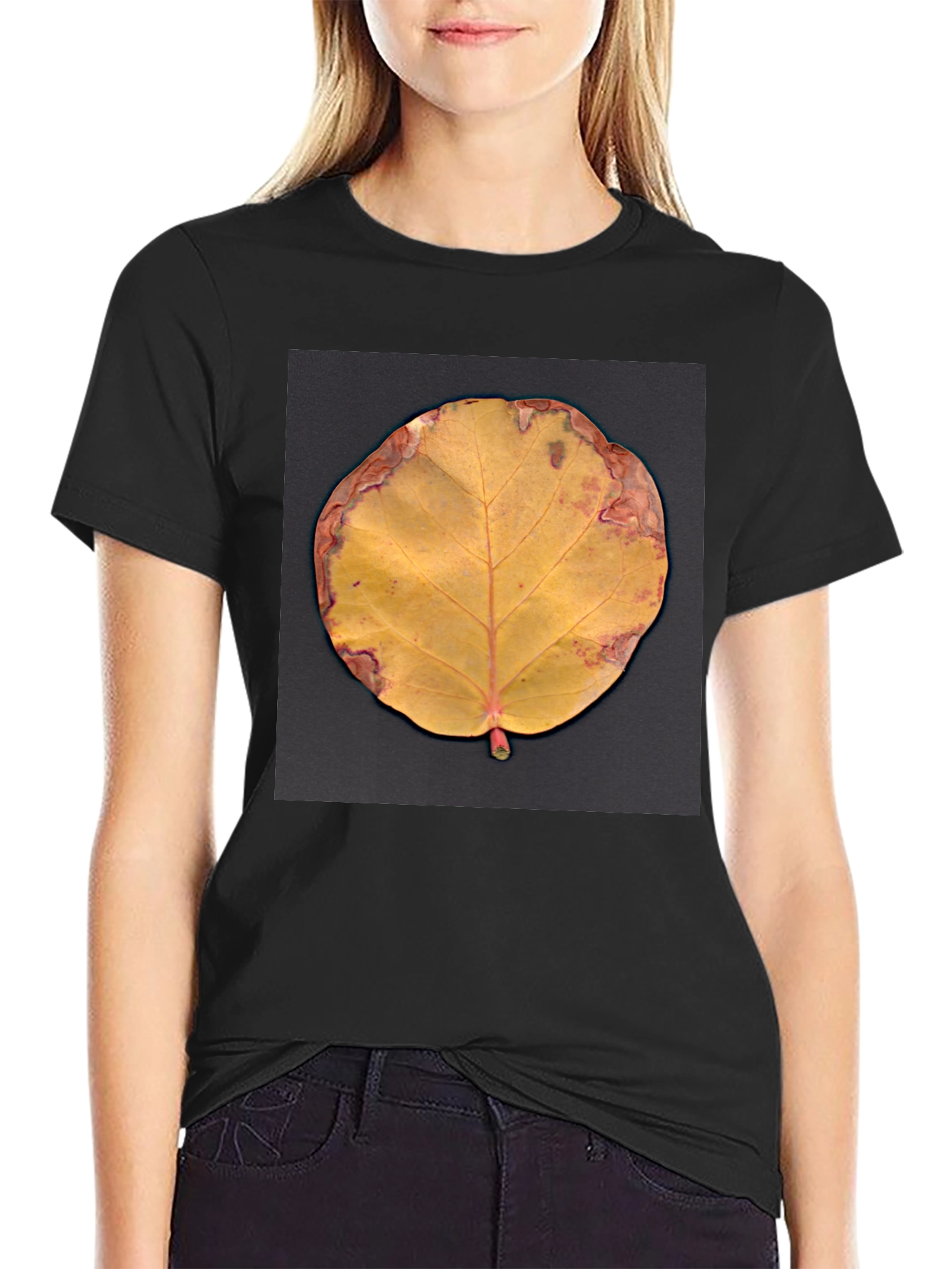 Fall Leaf Graphic Tee - Unique Nature Design