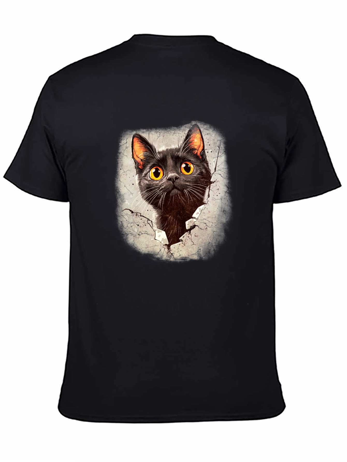 Black Cat Crack T-Shirt - Mens Graphic Tee