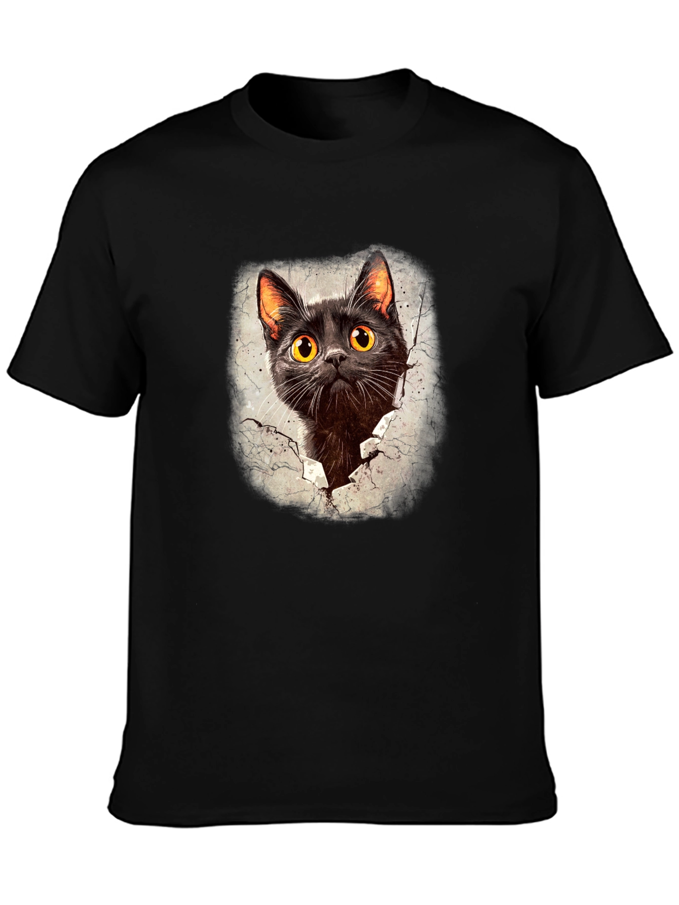 Black Cat Crack T-Shirt - Mens Graphic Tee
