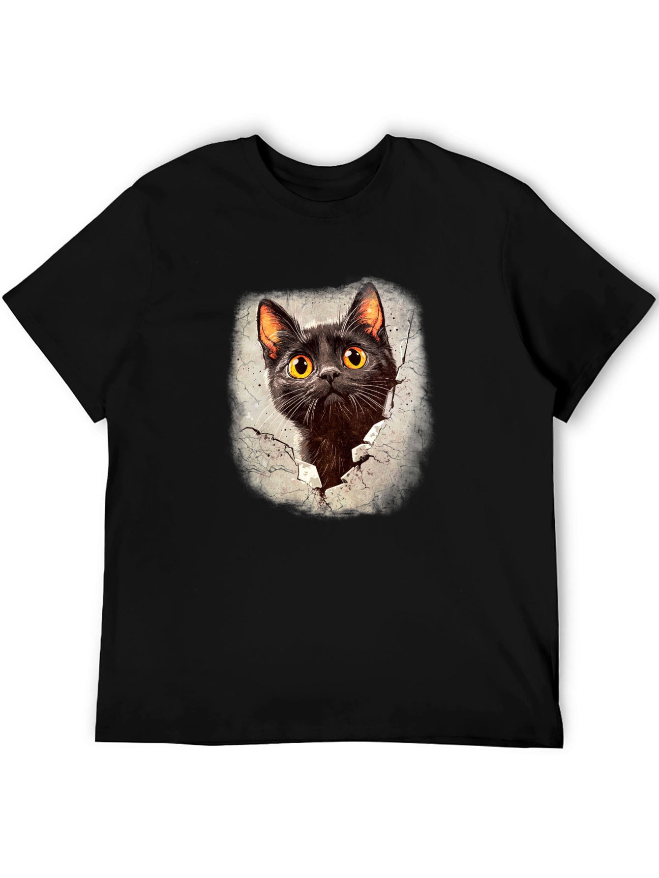 Black Cat Crack T-Shirt - Mens Graphic Tee