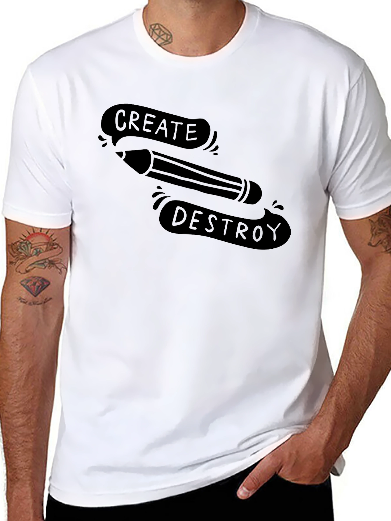 Create & Destroy Graphic Tee - Black