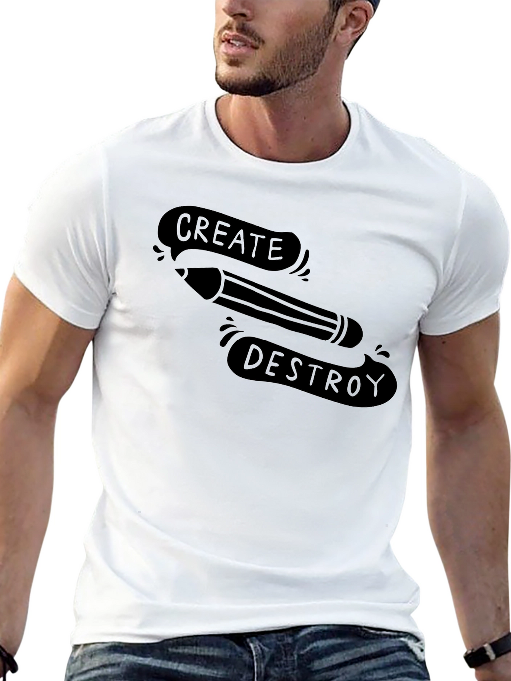 Create & Destroy Graphic Tee - Black