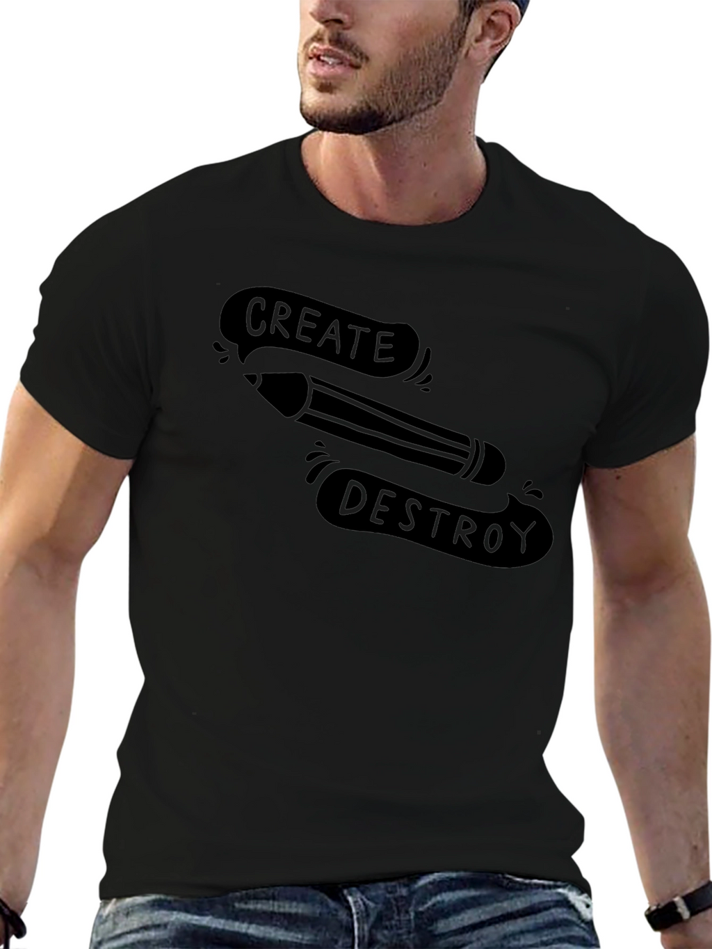 Create & Destroy Graphic Tee - Black